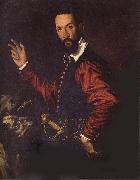 PASSEROTTI, Bartolomeo, Portrait of a Gentleman with Two Dogs